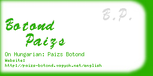 botond paizs business card